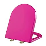 WC-Sitz in D-Form, mit Absenkautomatik, verstellbares Scharnier, Schnellverschluss-Deckel, einfache Installation, stilvolles Badezimmer-Accessoire, bequemer Toilettendeckel für moderne Häuser