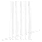 Tofficu 10 Stück Transparente LED Lichtröhren Duschlichtschutz aus Robustem Kunststoff 12mm X 30cm Außenbeleuchtung für Festliche Dekoration