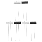 HIAKDOFT 6 Stück 6 Stück Metall Pflanzenstecker Wetterfest Garten Etiketten für Gemüse Blumen Langlebige Pflanzenschilder für Outdoor Einfache Befestigung Schwarz Silber