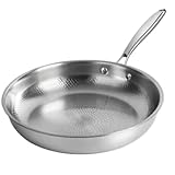 Titanium Hammered Pan Pro, mit Kratzfest und Antihaftbeschichtung, 26cm/28cm/30cm, gehämmerte Induktionspfanne, Antihaft-Bratpfanne, Ergonomisch und Vielseitig, für Zuhause, Küche