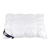 RASTKY Weiches, Flauschiges Daunenkissen, Leichte, Bequeme Unterstützung für Zuhause, Hotel, Stilvolles Weißes Bettkissen für Einen Modernen Look (2 Stücke)