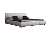 Sedex Bett Luna 140x200 cm Polsterbett Doppelbett Ehebett Hotelbett Designerbett Kunstleder weiß