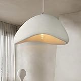 AHQX Moderne Wabi-Sabi-Stil Kronleuchter Esszimmer Hängelampe e27 höhenverstellbar Decke Pendelleuchte minimalistisches Kreativ Design Wohnzimmer Schlafzimmer Bar Innenbeleuchtung weiß(B,40CM)