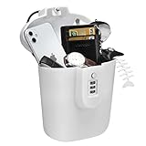 Tragbare Anti-Diebstahl Schlossbox, Tragbare Sicherheit Schlosstasche Mobiler Reisesafe & Strandsafe mit Zahlen, Ihre Wertsachen vorübergehend sicher zu halten. (Weiß)