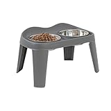 Erhöhter Futternapf, doppelter Futternapf, Wasser-Futterspender, Tiernapf, 34 x 22 x 17 cm, erhöhtes und bequemes Füttern für große Rassen, erhöhter Hundenapfständer