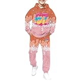 OUMSHBI Baggy Jogginganzug Kinder Trainingsanzug 2 Teiliges Outfit Hoodie Und Jogginghose 67 Meme Sportanzug mit Sechs Sieben Alphabet Y2K Streewear Tracksuit Bekleidungssets Mädchen Junge