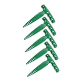 DOITOOL Sämann Handrechen Gartengerät Aussäen Bodentest-kit Bausatz Reihenmacher Für Den Garten Kugeln Post Gartenbedarf Spender Stand Gartenschaufel Gartengeräte Jäter Hacke Green Plastik