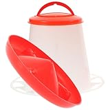 FOMIYES Hühnerfutterautomat und Taubenfuttertrog aus Kunststoff 1,5l mit Futterrillen Stabiler Geflügelspender für Hühner und Geflügel Leicht zu Reinigen Geeignet für Geflügelhaltung