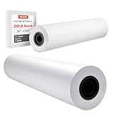VEVOR Breitformatpapier Papierrollen 762 mm (B) / 152,4 m (L), 2 CAD-Papierrollen 20 lb Plotterpapierrollen ideal für CAD-Zeichnungen technische Pläne GIS-Karten Architekturentwürfe Plotterpapier