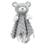 Qullmartle Baby Schmusedecke, Kuscheltuch für Neugeborene, Baby Schnuffeltuch, Schnuffeltücher Kleinkinder Spielzeug, Komfortabel Schmusetuch, Kuscheltier für Jungen und Mädchen (Grau)