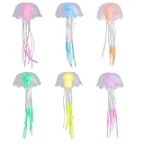 WOLMIK 6 Pcs Aquarium Deko, Leuchtende Quallen, Aquarium Dekoration, Künstliche Quallen, Glühende Aqua Ornaments, Glühende Jellyfish Ornament Dekoration Für Fisch Becken