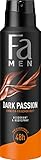 Fa Men Deodorant & Bodyspray Dark Passion mit sinnlich-frischem Duft, 48h Schutz, 150 ml (1er Pack)
