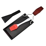 TOGEVAL Bbq Grillpfanne aus Robustem Metall Antihaftbeschichtet Korrosionsbeständig mit Erhöhtem Rand für Einfaches Wenden Vielseitig für Steak Gemüse Fisch und Burger für Outdoor grill