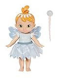 Zapf Creation 831816 BABY born Storybook Fairy Ice 18 cm - Feen-Puppe mit flatternden Flügeln, Farbwechsel Tattoo, Feenlicht, Zauberstab, Kulisse und Bilderbuch