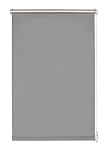 GARDINIA EASYFIX Rollo mit Thermo-Rückseite zum Klemmen oder Kleben, Verdunklungsrollo ohne Bohren, Hitzeschutz, Energiesparend, Grau, 80 x 210 cm (BxH)