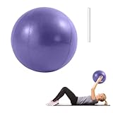 Riisoyu 25 cm Gymnastikball Klein, Pilates Ball mit Aufblasbarem Strohhalm Soft YogaBall Rutschfester Superleichter Fitnessball Weicher Gym Ball Übungsball für Balance Physiotherapie Stretching