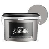 Craft Colors® 5L hochwertige Wandfarbe edelmatt, Kreidefarbe made in Germany, DESIGN Collection No. 763 hell grau