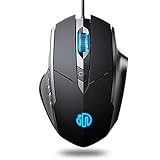 GameXtrem PC-Maus mit Kabel, Stilles Klicken, 4800DPI einstellbare und 6 Tasten, Ergonomisches Design, optimierte Optische USB-Kabelmaus für PC-Laptop-Computer zum Arbeiten und Spielen