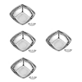 LABRIMP 4 Stück quadratische Salatschüssel edelstahlschüsseln edelstahlschalen Dipschalen Rührschüsseln für die Küche Rührschüssel aus Stahl große Rührschüssel aus Metall Rostfreier Stahl