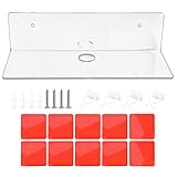 EOJDDPA Wandmontierter Spielzeughalter, Acryl-Präsentationsständer, transparentes Aufbewahrungsregal, schwebender optischer Effekt für Heimdekoration und Sammlerstücke, transparent, 329