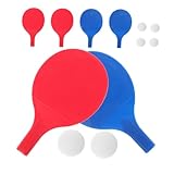 CLISPEED 3 Sätze Tischtennis Set Leichtes Robustes Plastik Tischtennisschläger Set mit Bällen rutschfeste Schläger für Junge Spieler Vielseitig für Verschiedene Spielstile und Training