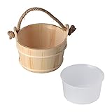6l Sauna Eimer Spa Dampfbad Hochkapazität Holzdusche Schwimmbad mit hoher Kapazität
