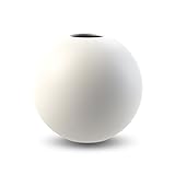 Cooee Design Ball Vase, Keramik, Weiß,10 cm