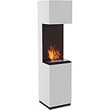 KRATKI Biokamin Sierra TÜV | Ethanolkamin 1700 mm x 405 mm | 0,5 L Behälter | Standkamin ohne Verglasung | Weiß | freistehender Dekorativ-Standkamin | Gelkamin ideal für Zuhause | TÜV Zertifiziert