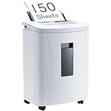 Fonirvanic Schredder Aktenvernichter Automatischer Einzug：150 Blatt Dokumente Vernichten Kreditkarten Büroklammern 25L Behälter 3 * 10mm Partikelschnitt P-4 für Heim Büro Unternehmen Schule