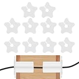 Kabeldurchführung - 10 Stück Silikonöse für Kabeldurchführung | Kabelmanagementschritt in Sternform für Entertainment-Center Medienkonsole Büro zu Hause Wohnung