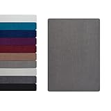 Hometex Premium Textiles Frottee Spannbettlaken Spannbetttuch 140-160 x 200 cm, Bettlaken 80% Baumwolle - 20% Polyester, Kuschelig Weich und Warm, Matratzen bis 23-25 cm, Oeko-TEX Made IN Green, Grau