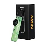 Kazoo im Jade-Stil, verstellbarer Ton, professionelles ABS-Harz, Kazoo mit fünf Flötenmembranen und Schlinge für Musikbegeisterte (Grün)