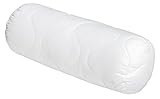 sleepling Komfort 100 Nackenrolle, Zierkissen, Sofakissen, 15 x 40 cm, Ökotex, waschbar bis 60 Grad, Made in EU, Füllmengengarantie, Größengarantie, weiß