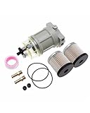 Kraftstofffilter R12H R12T Upgrade Kraftstoff-Wasserabscheider Marine Ersetzt S3240 120AT NPT ZG1/4-19 Spin-on Filter Inkl. 2 Armaturen 2 Stecker(Assembly)