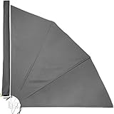 tectake 800577 Balkonfächer, witterungsbeständig, inkl. Montagematerial, Totalmaße (BxTxH): ca. 140x7,5x140cm - Diverse Farben - (Anthrazit | Nr. 402875)