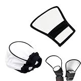 AOEVUIR 2 Stück Universal Blitz Diffusor Mini Blitz Reflektor 2 in 1 Blitz Reflektor Leichter Speedlite-Softbox-Diffusor Universal Stoff Diffusor Silber