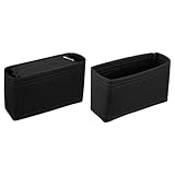 sourcing map Geldbörsen-Organizer-Einsatz-Set, tragbare Filz-Organizer-Taschen mit Reißverschluss, mehrere Fächer, Geldbörseneinsatz für Schultertasche, Tragetasche, Handtaschenformer (21,6 x 6,1 x