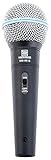 Pronomic DM-58-B Dynamisches Gesangs Mikrofon mit Schalter (Für Sprache, Gesang und Instrumente, Richtcharakteristik: Superniere, Frequenzgang: 70-16.000 Hz, inkl. Tasche, Klemme, Reduziergewinde)