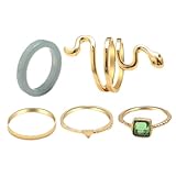 LIFKOME 5st Schlangenring-set Ringe Für Frauen Ringe Für Jugendliche Mädchen Moderinge Für Damen Knöchelringe Frauenringe Damenanzüge Verstellbare Goldene Ringe Damen Ringe Legierung