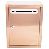 WEKAMOS Edelstahl Vorschlagsbox Briefkasten mit Wandhalterung 27X21X11cm für Büro und Außenbereich Großer Schlitz für Post und Geld Abschließbare Beschwerdebox