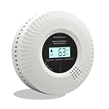 Hochwertiger Vernetzt Kohlenmonoxid-Rauchwarnmelder, Funkvernetzt CO-Rauchmelder mit Sprachalarm, 10 Jahre Batterielebensdauer, Zertifiziert nach den Normen EN14604 & EN50291(inkl. Batterie)