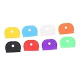 Operitacx 64 Stück Label House Toppers Holders Sleeves Coding Einfache Tag-Identifikation Silikon-Id-Farben Verschiedene Hüllen-Schlüsselabdeckungen Für E-Identifikatoren