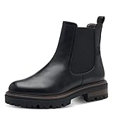 Tamaris Damen Chelsea Boots, Frauen Stiefeletten,TOUCHit-Fußbett,Schlupfstiefel,flach,Boots,Stiefel,Bootee,Booties,Black MATT,40 EU