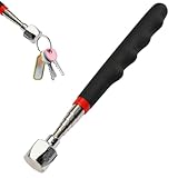 Teleskopmagnet Magnet Stick, 18-76cm Magnetstab Teleskop Einstellbar, Stab-Magnet mit Rutschfestem Griff, Bis zu 6,8kg Tragfähigkeit, für Schlüsseln, Münzen, Schrauben, Stiften, Metallteilen