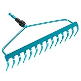 Gardena combisystem-Bügelrechen: Robuste Harke mit 14 Zinken, Gartenzubehör zum Rechen, Arbeitsbreite 36 cm, Doppelbügelkonstruktion für Starke Beanspruchung, passend zu Allen cs-Stielen (3168-20)