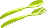 Emsa 507178 Salatbesteck, 2–teilig, Kunststoff, Länge 30 cm, Grün, Vienna, Hellgrün