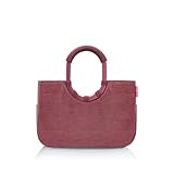 reisenthel loopshopper M twist maroon – Stabile Tasche mit praktischen Fächern aus recycelten PET-Flaschen – Eleganz beim Einkaufen, viel Funktion inklusive!