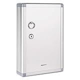 Amazon Basics Schlüsselkasten für 24 Schlüssel, abschließbarer Kasten, Rechteckig, 6.1 x 21.59 x 31.75 cm, Silber