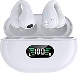 Bluetooth-Kopfhörer, Bluetooth 5.3 Knochenclips, Touch-Steuerungen mit Mikrofon, Stereo-Ohr-Clip, Kopfhörer ohne, wasserdicht, Bluetooth-Kopfhörer für iPhone/Samsung/Android/Xiaomi