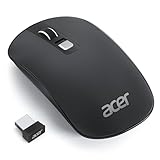 acer Ultradünne Maus Kabellose, Tragbare 2,4 GHz Funkmaus, Wireless Mouse mit 800/1200/1600 einstellbare DPI, 4 Tasten Kabellos Computermaus, Maus Kabellos Laptop, Dell XPS, ASUS, Surface